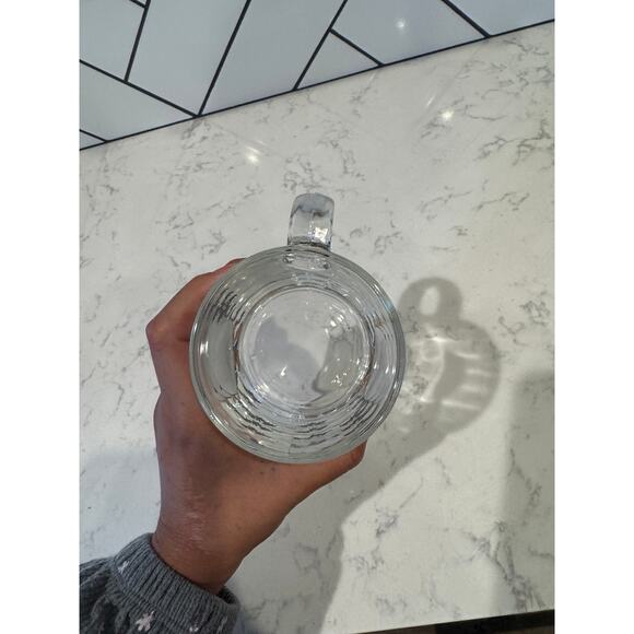 vintage Halloween glass mug featuring a witch, bats, and a full moon 90s 80s - Picture 5 of 7